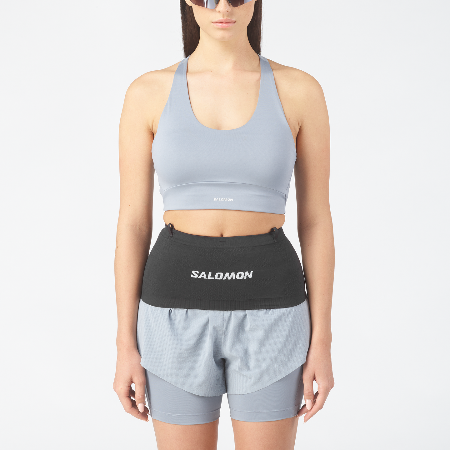 Беговой рюкзак-жилет Salomon ADV Skin Seamless, цвет: Чёрный / Белый — фото 1