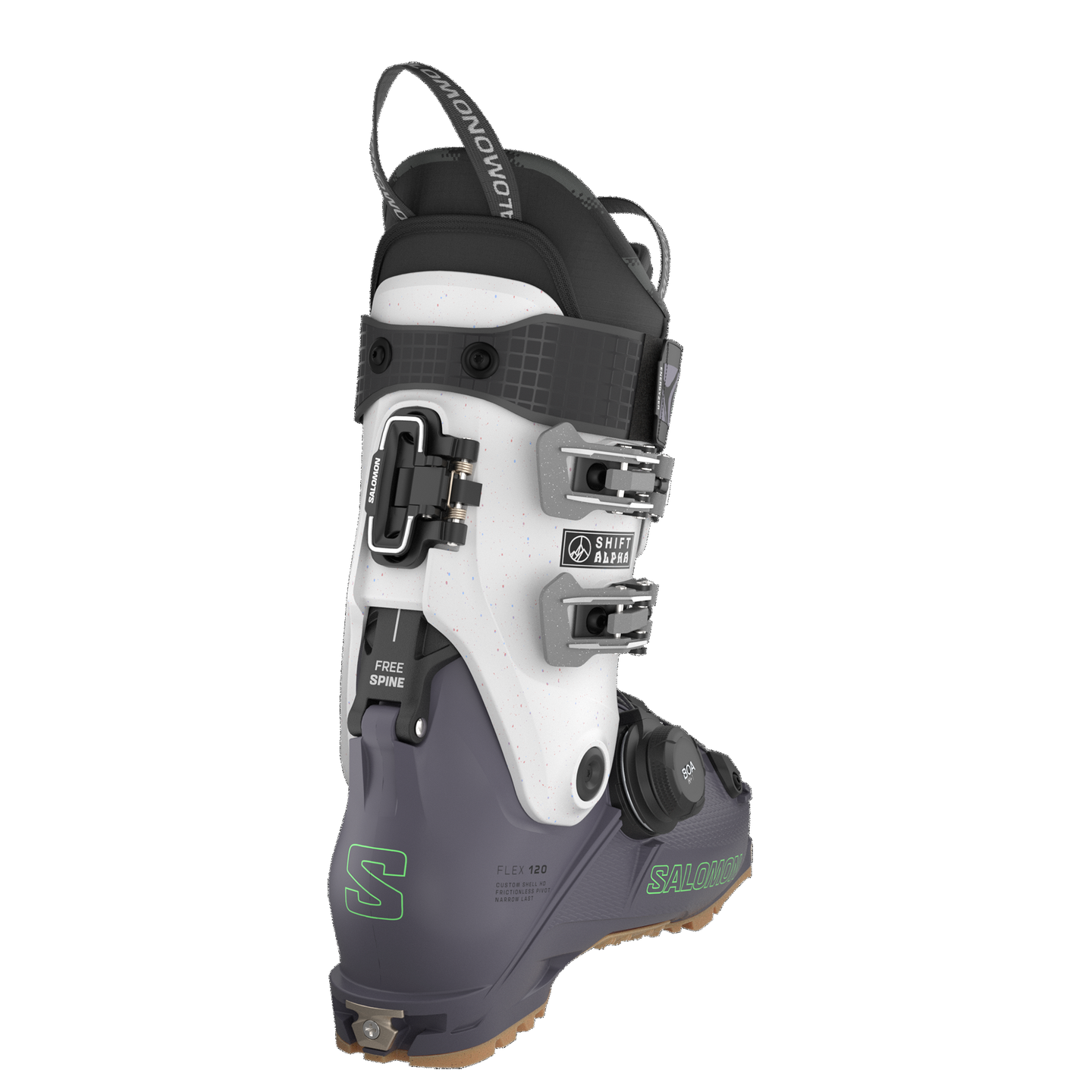 Мужские горнолыжные ботинки Salomon Shift Alpha Boa 120, цвет: Серый / Пастельный зелёный — фото 2