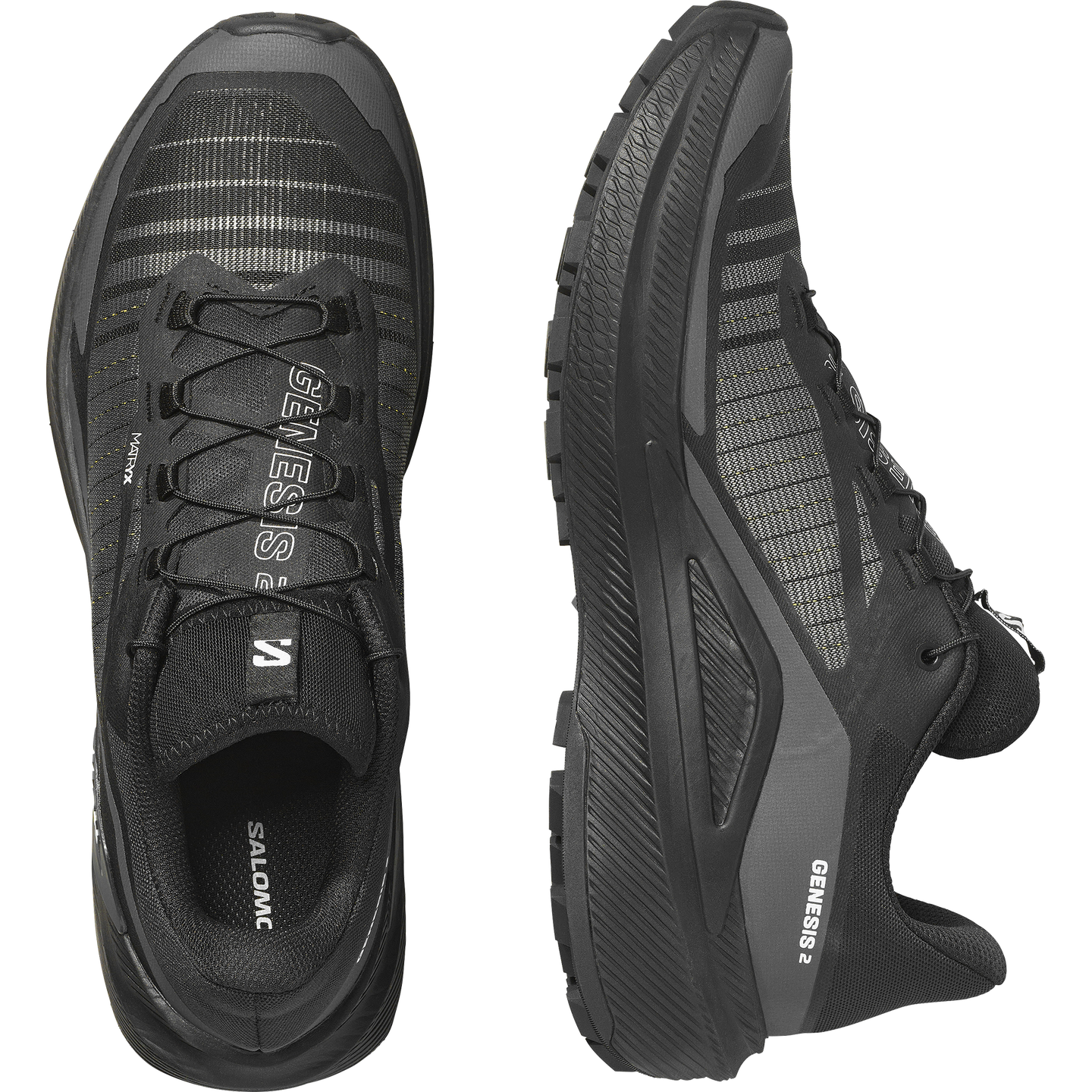Мужские кроссовки Salomon Genesis 2, цвет: Чёрный / Белый — фото 2