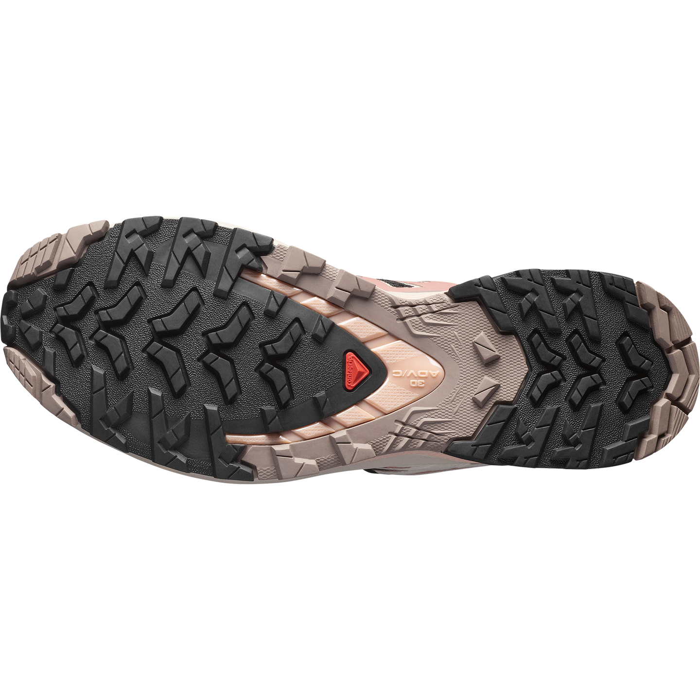 Кроссовки Salomon XA PRO 3D V9, цвет: Чёрный / Красное дерево розовый — фото 7