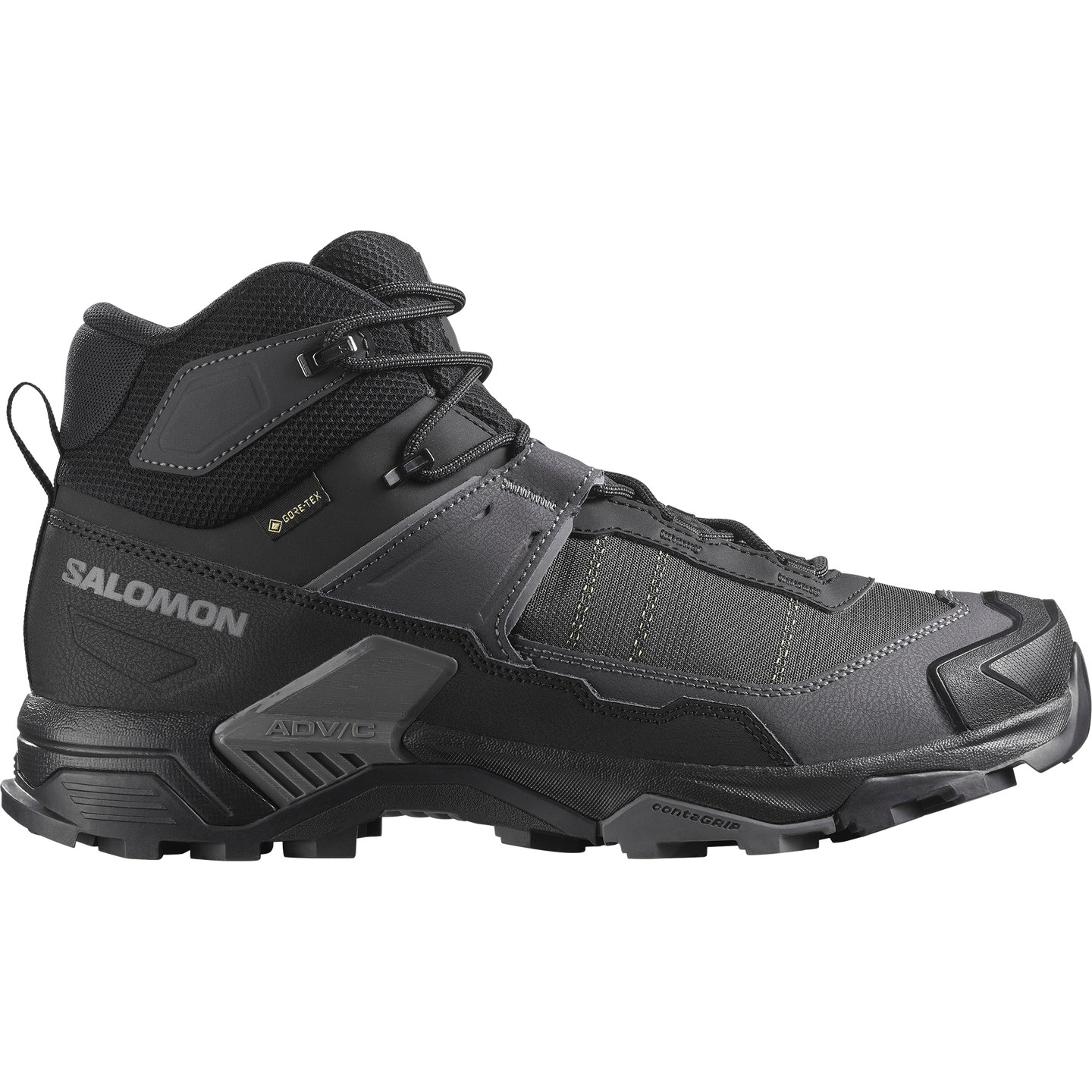 Обувь Salomon X Ultra 5 MID Wide GORE-TEX, цвет: Чёрный / Асфальтовый — фото 1