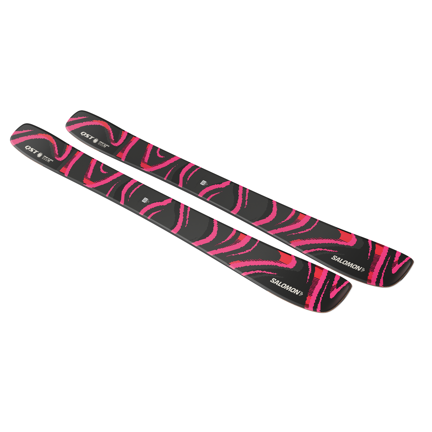 Лыжи Salomon QST 106 BLACK/PINK, цвет: Чёрный / Красный — фото 5