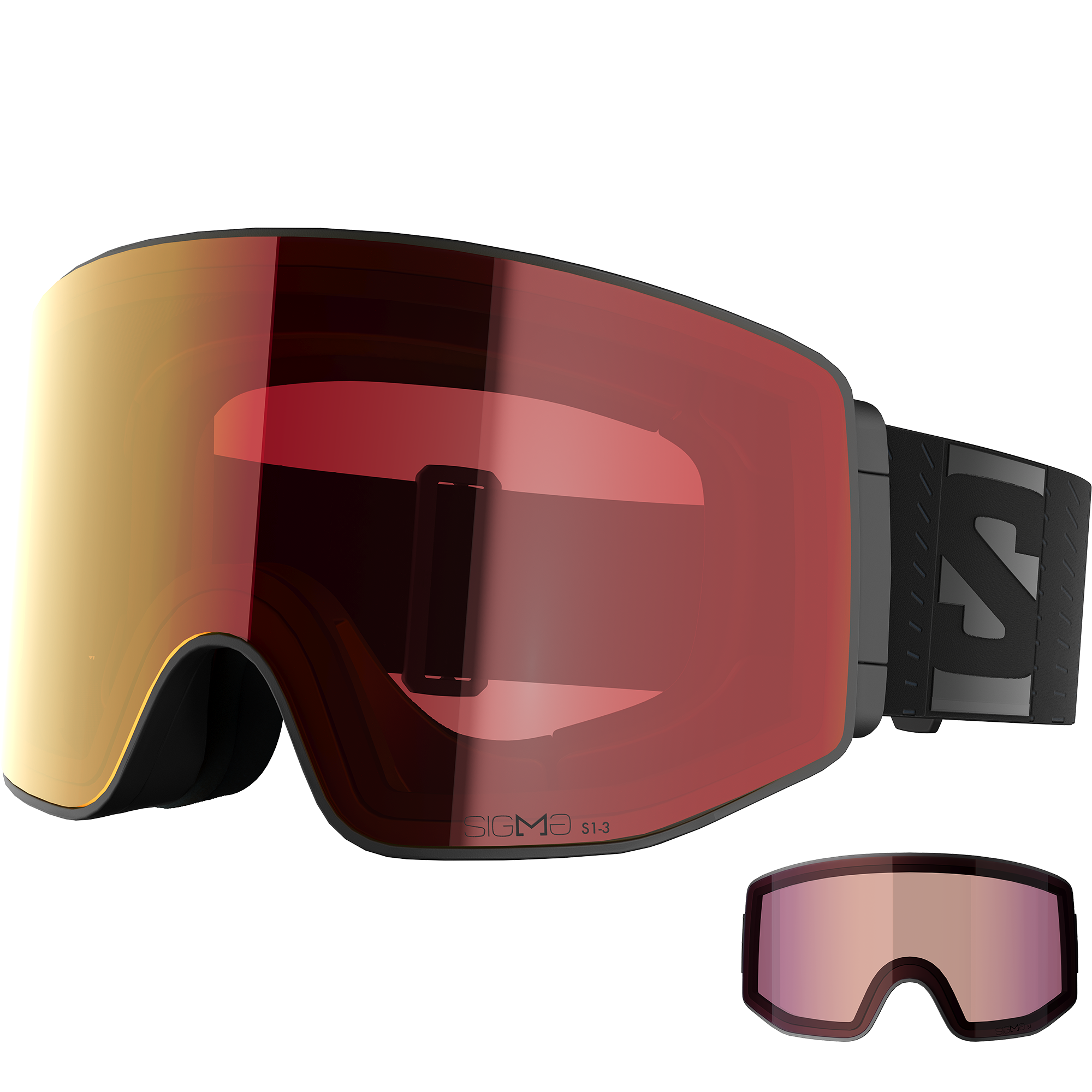 スキー・スノーボードアクセサリー SALOMON SENTRY PRIME SIGMAPHOTO Bk/Aw SENTRY PRIME SIGMA PHOTOCHROMIC (and EXTRA LENS) Unisex - All