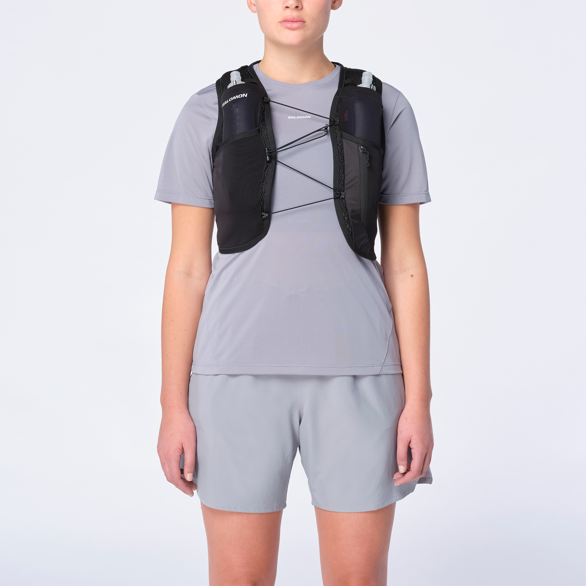 ACTIVE SKIN 4 Women's Running Vest with flasks included | Salomon