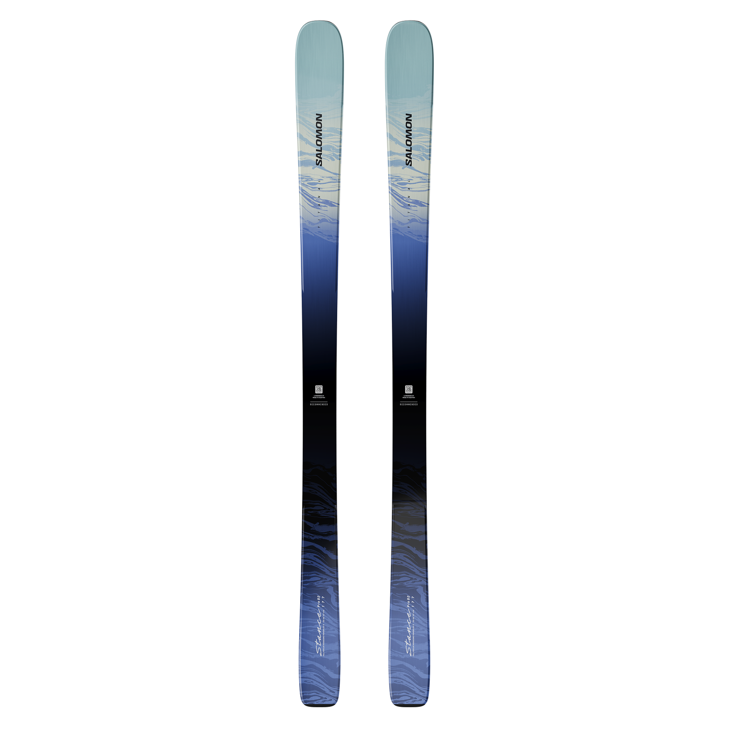 Женские лыжи Salomon Stance Pro 82, цвет: Синий / Лаймовый кремовый — фото 1