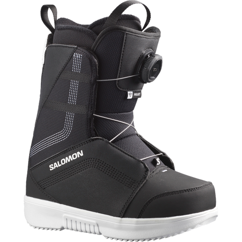 Детские ботинки для сноуборда Salomon Project Boa®, цвет: Чёрный / Белый
