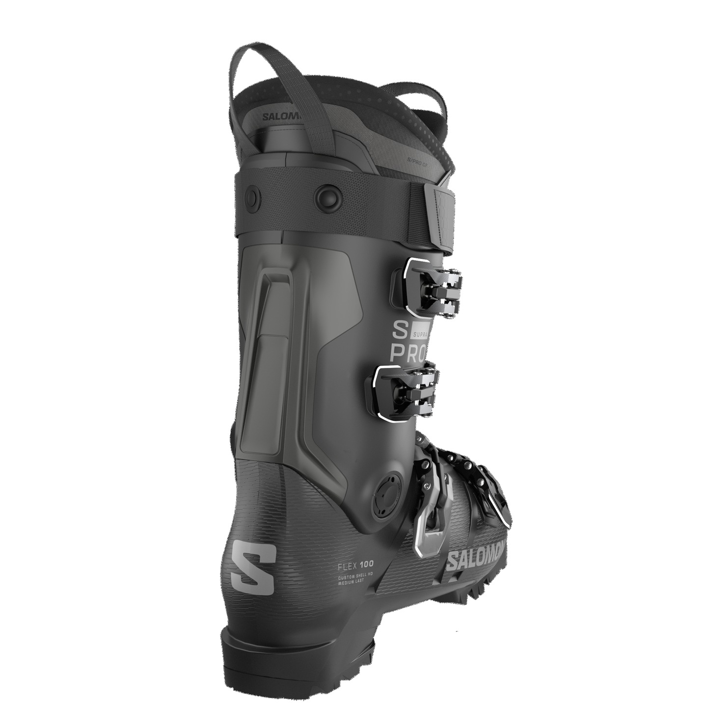 Мужские горнолыжные ботинки Salomon S/PRO Supra 100, цвет: Чёрный / Тёмный серый, вариант 1 — фото 2
