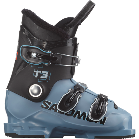 Детские горнолыжные ботинки Salomon T3, цвет: Чёрный / Синий