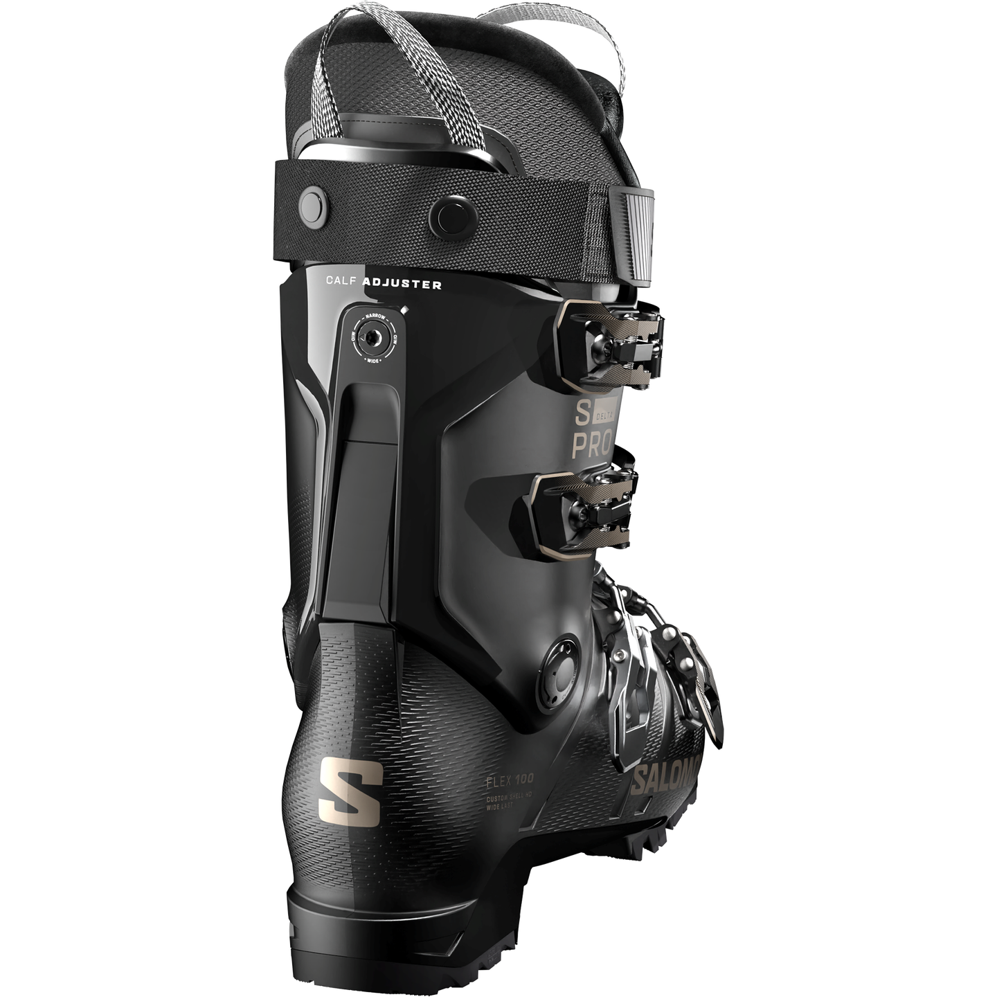 Мужские горнолыжные ботинки Salomon S/PRO Delta 100, цвет: Чёрный / Титановый — фото 2