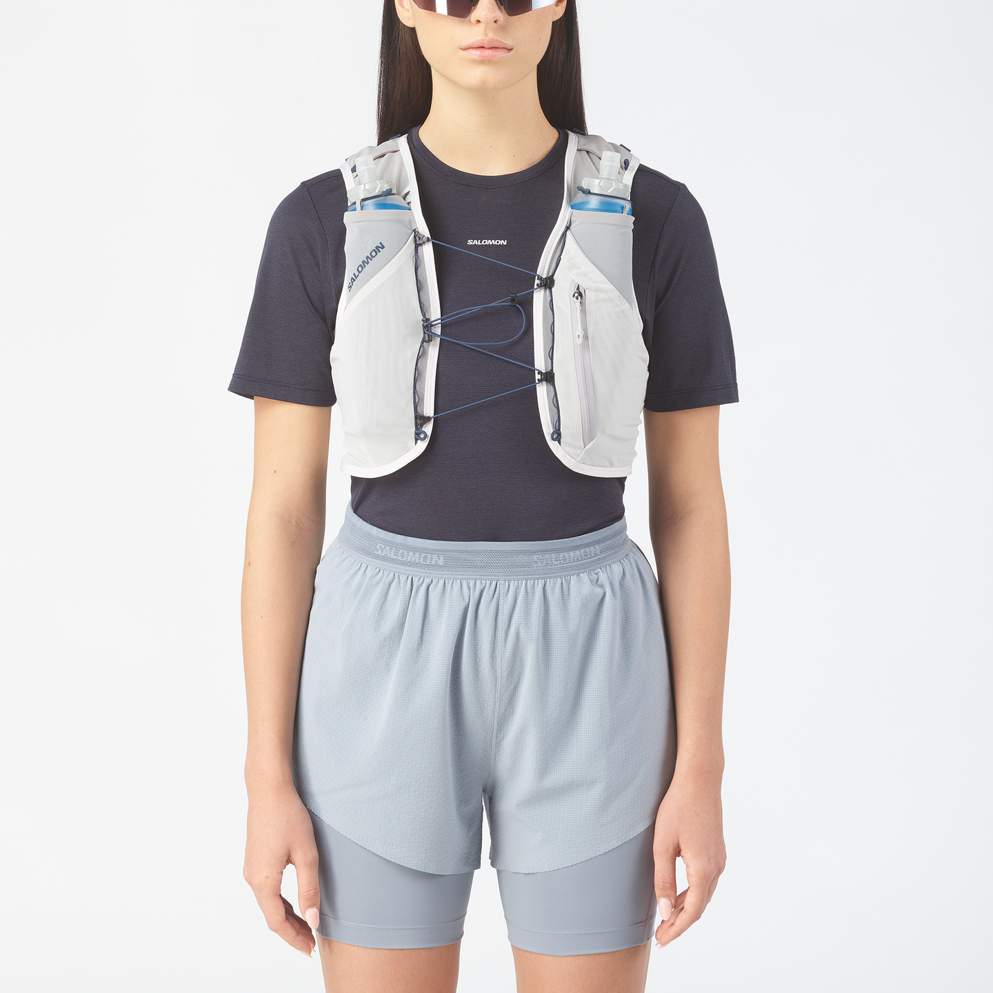 Беговой рюкзак Salomon ADV Skin 5, цвет: Серый фиолетовый — фото 1