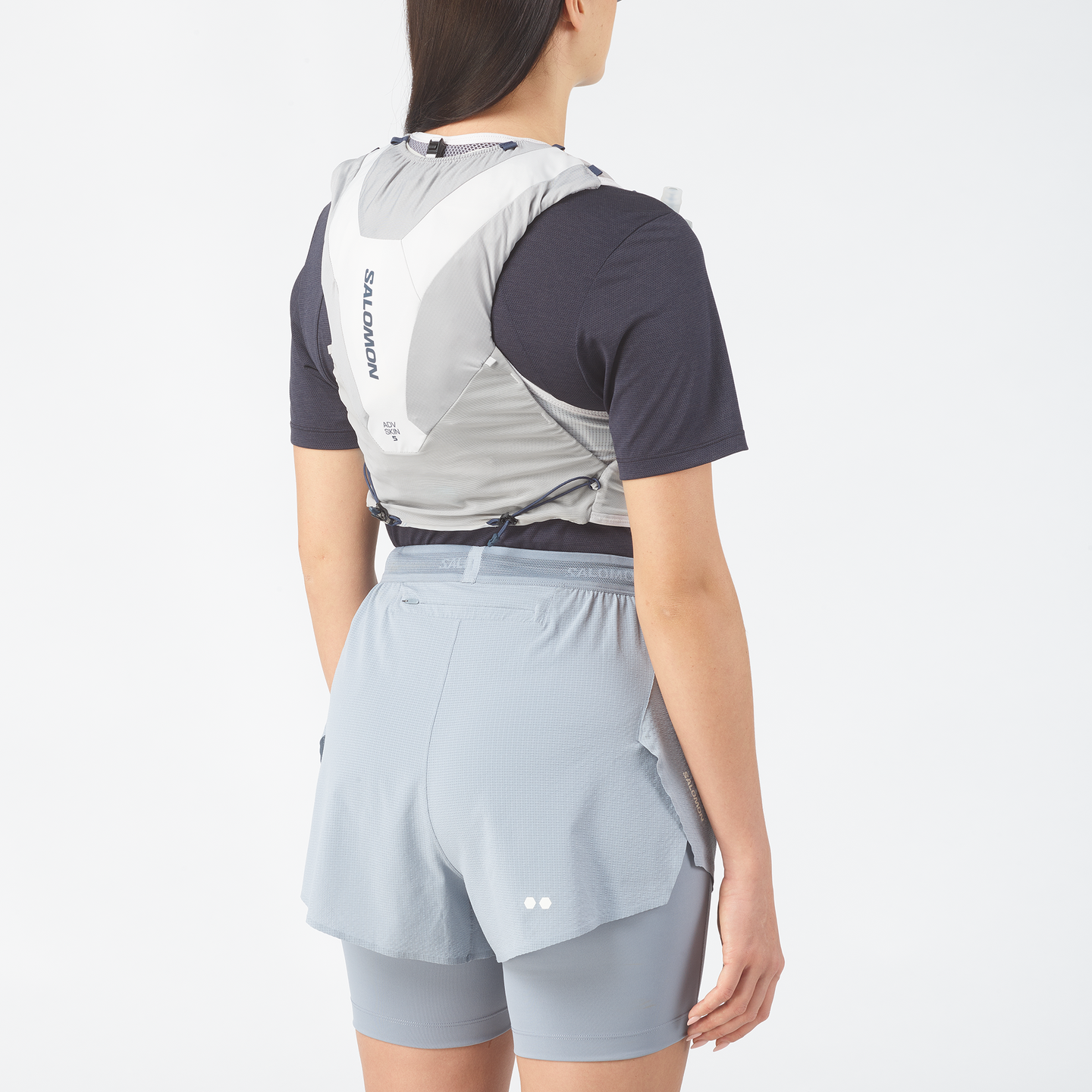 Беговой рюкзак Salomon ADV Skin 5, цвет: Серый фиолетовый — фото 2