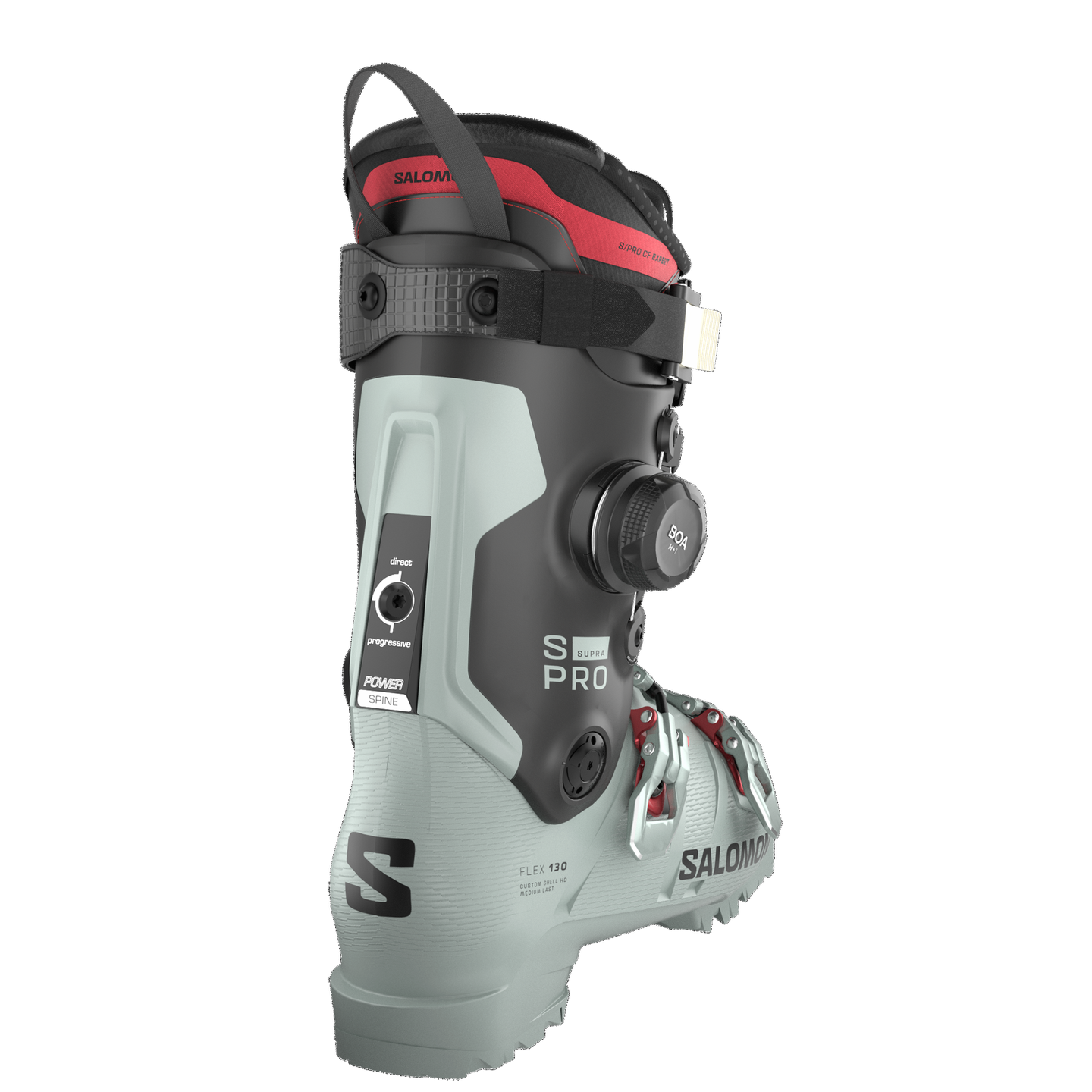 Мужские горнолыжные ботинки Salomon S/Pro Supra C Boa 130, цвет: Железный / Чёрный — фото 2