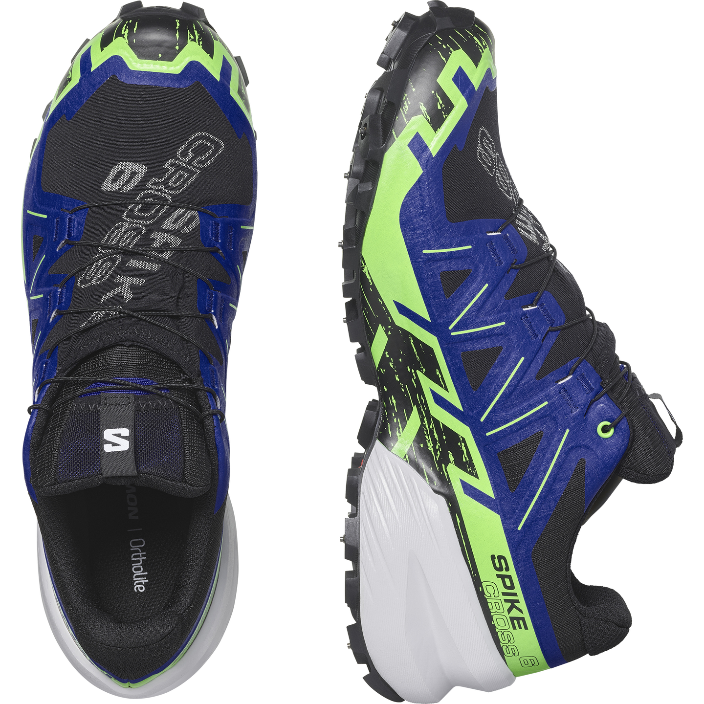 Кроссовки Salomon Spikecross 6 GORE-TEX, цвет: Чёрный / Зелёный — фото 2